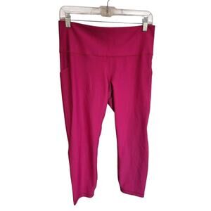 NWT Athleta Interval Stash 7/8 Tights Pink Size Large